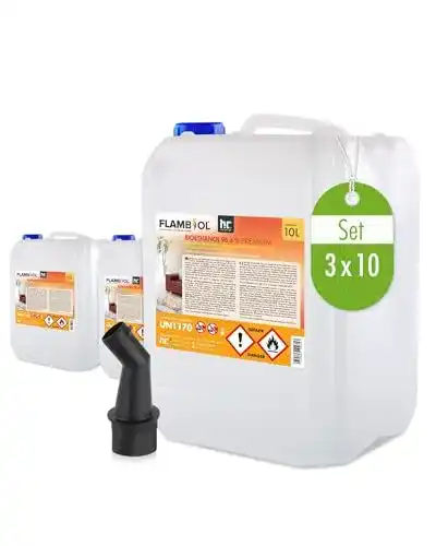 Bioethanol Höfer Chemie Flambiol 96,6% 3 x 10L – Ethanol für Kamin