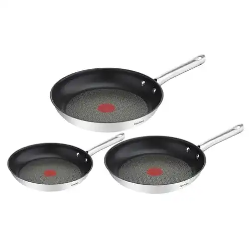 Tefal A704S3 Duetto 3-teiliges Pfannen-Set mit Titanbeschichtung