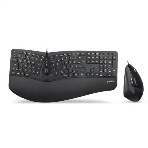 Ergonomische Tastatur und vertikale Maus Set für Desktop