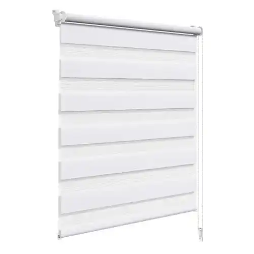 Doppelrollo WOLTU Klemmfix ohne Bohren in Weiß 80×150 cm