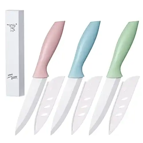 Keramikmesser-Set SUDUN 3-teiliges 4-Zoll-Schälmesser