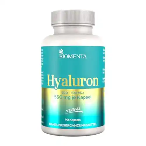 Hyaluronsäure-Kapseln von BIOMENTA mit 550 mg Natriumhyaluronat