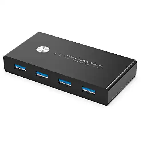 USB Switch für 4 USB Geräte – Rybozen USB 3.0 KVM Umschalter