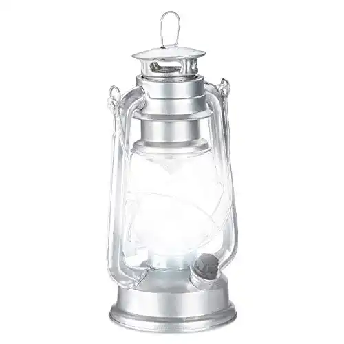 Relaxdays LED Sturmlaterne – Retro Lampe für Fensterdeko und Garten