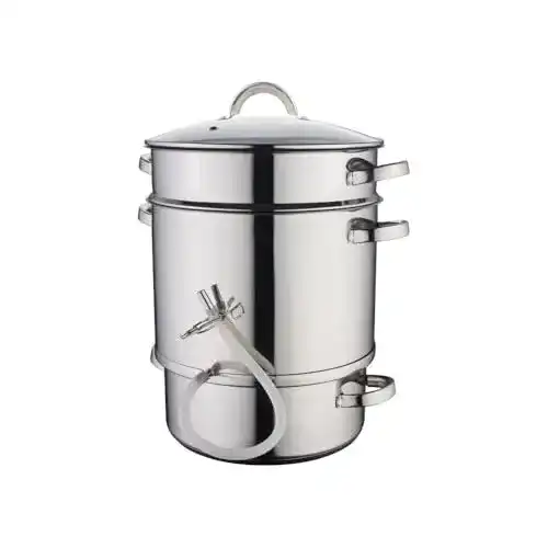 Dampfentsafter Baumalu Edelstahlentsafter, Induktion 28 cm
