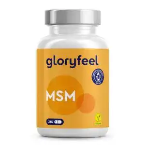 MSM Kapseln von Gloryfeel – 365 vegane Kapseln mit 1600 mg pro Tagesdosis