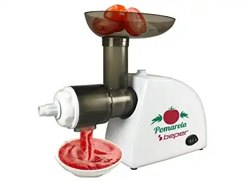 Tomatenpresse Beper BP.720 elektrische Saftpresse in Weiß