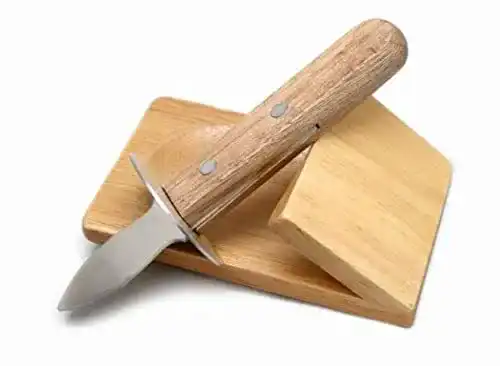 Austernmesser mit Holzsockel und Edelstahlklinge von Nerthus