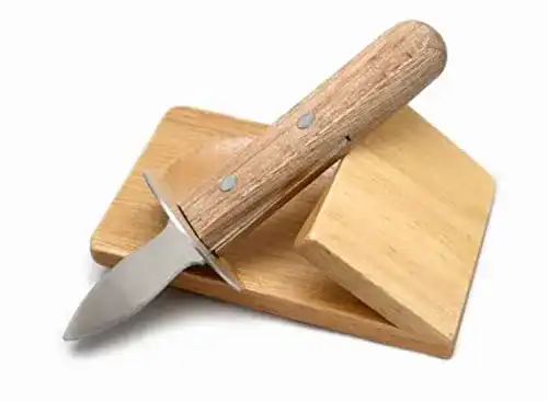 Austernmesser mit Holzsockel und Edelstahlklinge von Nerthus