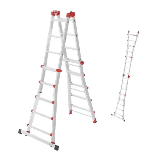 Teleskopleiter Hailo M80 aus Aluminium, multifunktionale Schiebeleiter
