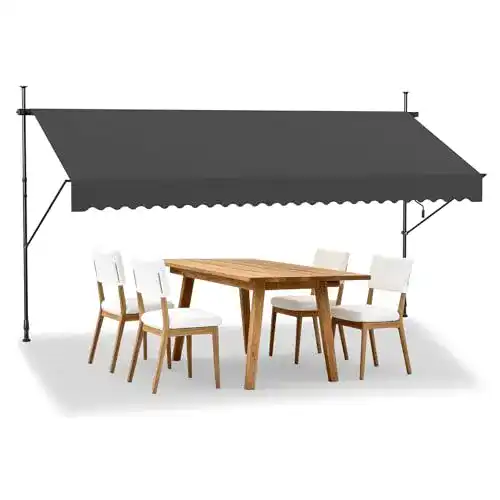 Klemmmarkise 3m von HENGMEI für Balkon und Terrasse