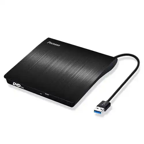 Pecosso Externes CD/DVD Laufwerk USB 3.0 – Tragbarer DVD-Brenner