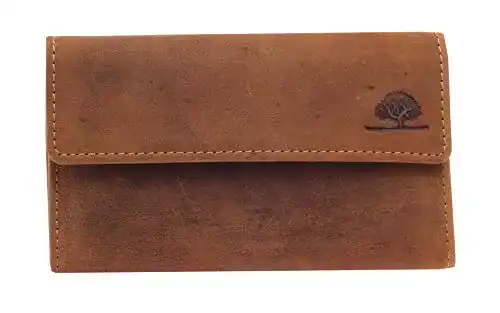 Tabaktasche aus Leder von Greenburry im Vintage-Design 15x9x2,5 cm