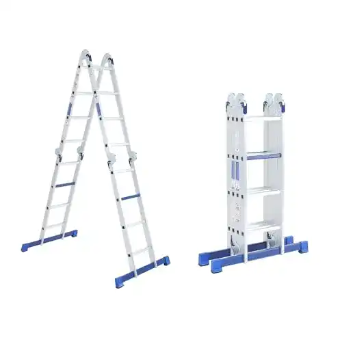 Treppenleiter Aldorr 4×4 Klappleiter mit Plattform und Tragfähigkeit bis 150 kg