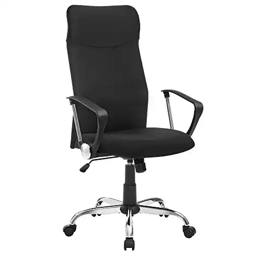 Drehstuhl von Songmics – Ergonomischer Bürostuhl, gepolstert, höhenverstellbar