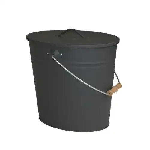 Ascheeimer Axentia Kamino-Flam mit Deckel, 15 Liter Kohleeimer