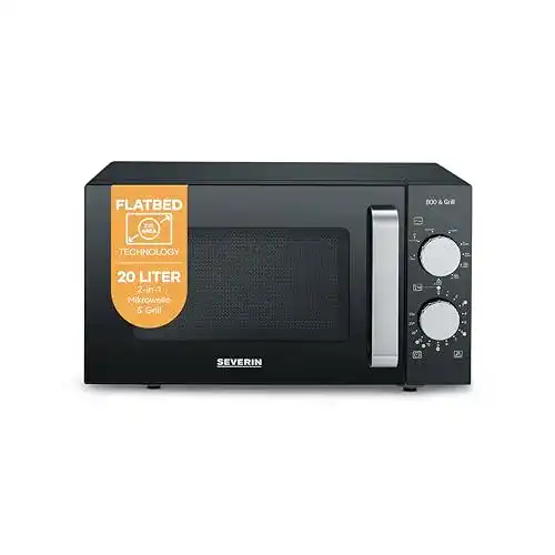 Severin 2-in-1 Mikrowelle mit Grill und flachem Glasboden