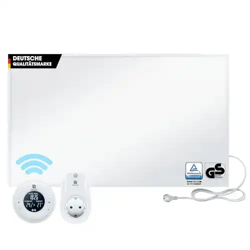Infrarotheizung 600 Watt mit Thermostat und Fernbedienung