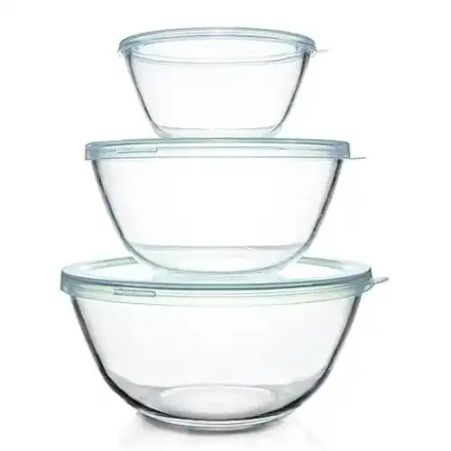 Glasschüssel Luvan mit Deckel 3er-Set in verschiedenen Größen