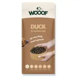 Woof Hundefutter Ente 18 kg kaltgepresst für empfindliche Hunde