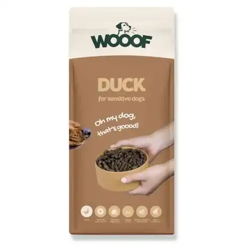 Woof Hundefutter Ente 18 kg kaltgepresst für empfindliche Hunde