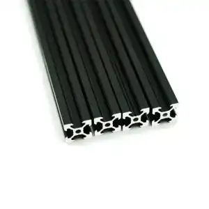 Aluprofile Iverntech 4 Stück 700 mm 2020V Typ Schwarz