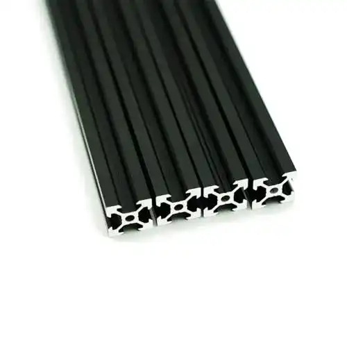 Aluprofile Iverntech 4 Stück 700 mm 2020V Typ Schwarz