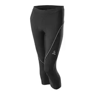Löffler Damen 3/4 Radhose Tour in Schwarz – Elastisch und Atmungsaktiv