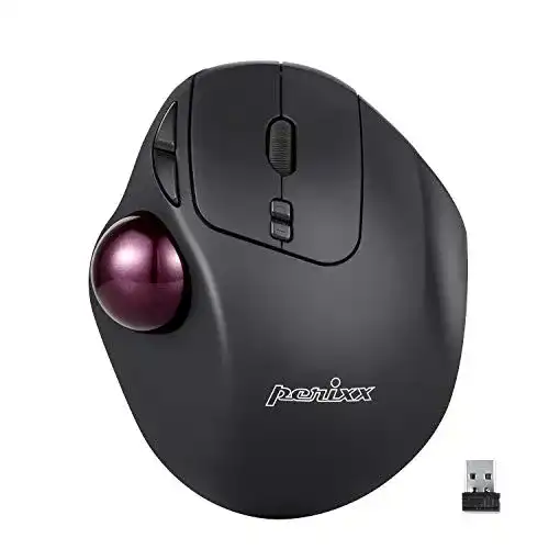 Trackball Maus Perixx PERIMICE-717 D mit ergonomischem Design