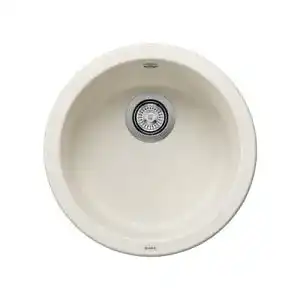 Rundes Spülbecken Blanco RONDO aus SILGRANIT in softweiß für 45 cm Unterschränke