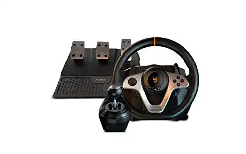 Xbox-Lenkrad Krom K-Wheel Pro Gaming-Lenkrad mit Pedalen und Schalthebel