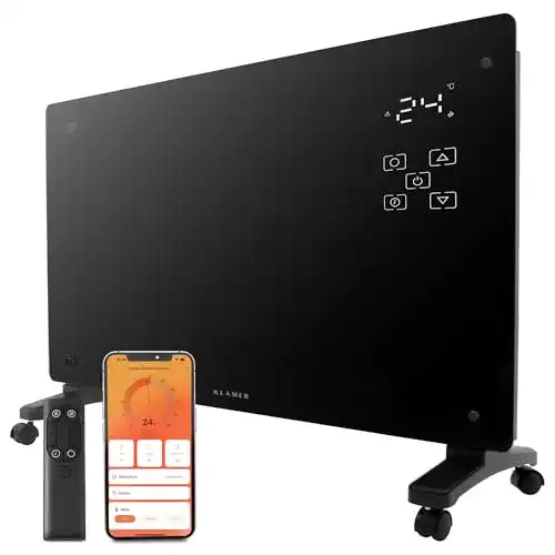 Energiesparende Elektroheizung Klamer Konvektor Pro 2500 W mit WLAN