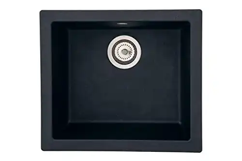 Granitspüle Respekta Ohio Mineralitespüle Schwarz mit 1 Becken