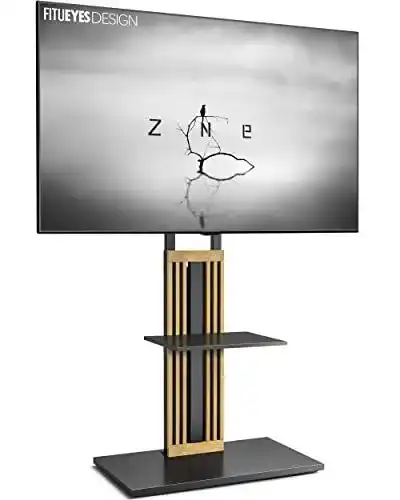 TV-Ständer Fitueyes aus Buchenholz für Fernseher von 55 bis 80 Zoll