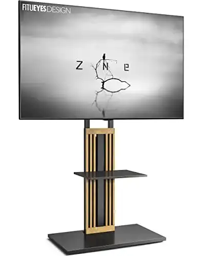 TV-Ständer Fitueyes aus Buchenholz für Fernseher von 55 bis 80 Zoll