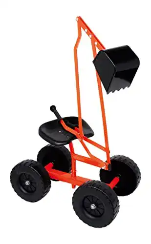 Sitzbagger Small Foot für Kinder mit Schaufel und Rädern