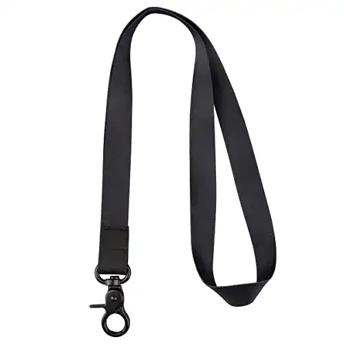 Schlüsselband Honzuen Lanyard Lang mit Echtem Leder für Schlüssel und ID-Karten