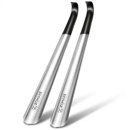 Schuhlöffel Zomake aus Metall 42 cm, 2er Set – Praktischer Schuhanzieher