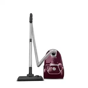 Rowenta Compact Power Staubsauger mit Beutel, 800 Watt, dunkelrot/silber