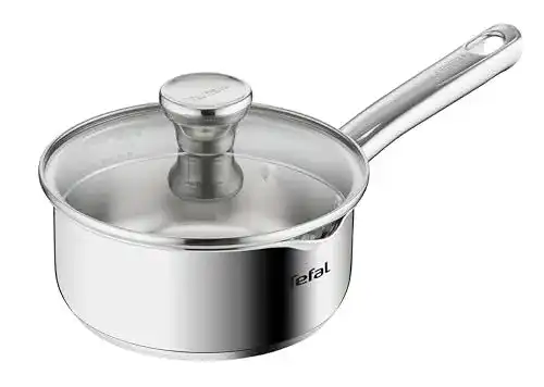 Tefal A70522 Duetto Stielkasserolle mit Deckel 16 cm Edelstahl