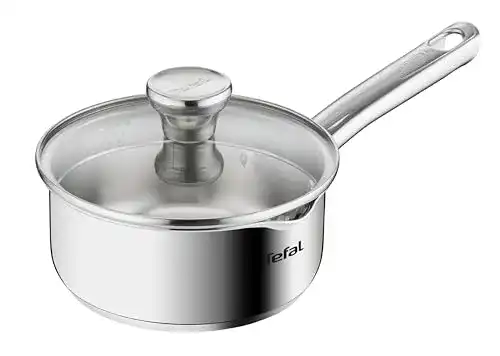 Tefal A70522 Duetto Stielkasserolle mit Deckel 16 cm Edelstahl