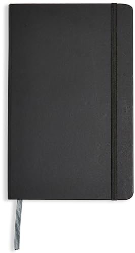 Notizbuch von Amazon Basics, klassisches Design, liniert, schwarz