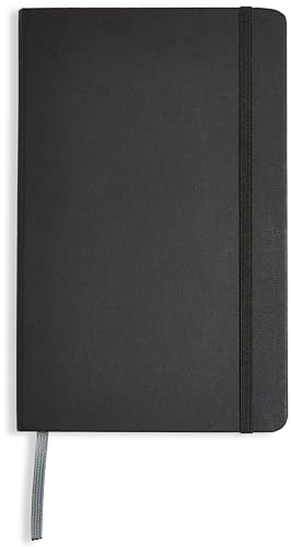 Notizbuch von Amazon Basics, klassisches Design, liniert, schwarz