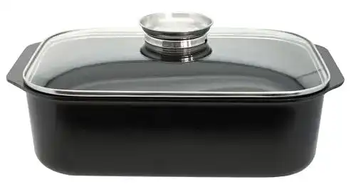Bräter mit Glasdeckel ELO Aluguss rechteckig 40 x 25 cm