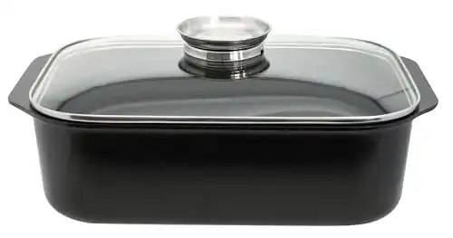 Aluguss-Bräter ELO Rechteckbräter mit Deckel und Aromaknopf 40 x 25 cm