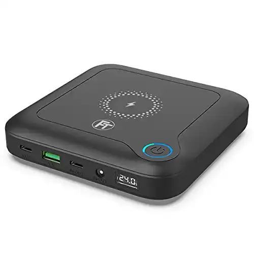 FeinTech PLG02400 Powerbank 60W PD USB-C und DC für Laptops und Smartphones