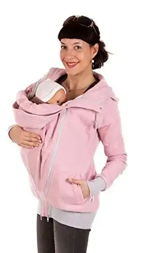 Tragejacke für Damen mit 3in1 Tragefunktion in Rosa