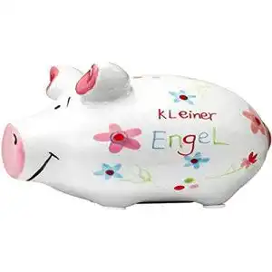 Sparschwein KCG 101021 aus Keramik – Engel Design, 12,5cm x 9cm