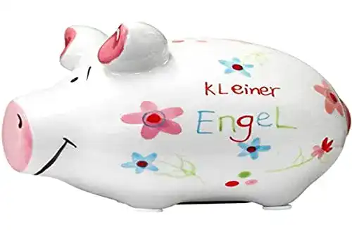 Sparschwein KCG 101021 aus Keramik – Engel Design, 12,5cm x 9cm