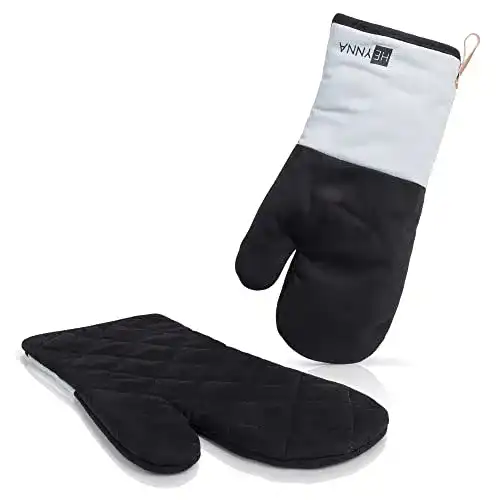 Ofenhandschuhe HEYNNA aus 100% Baumwolle Hitzebeständig und Waschbar